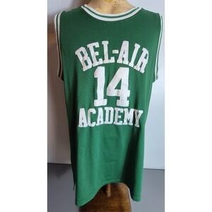 Bel-Air Academy Mens SMITH Jersey Green White Sewn Custom M Medium
